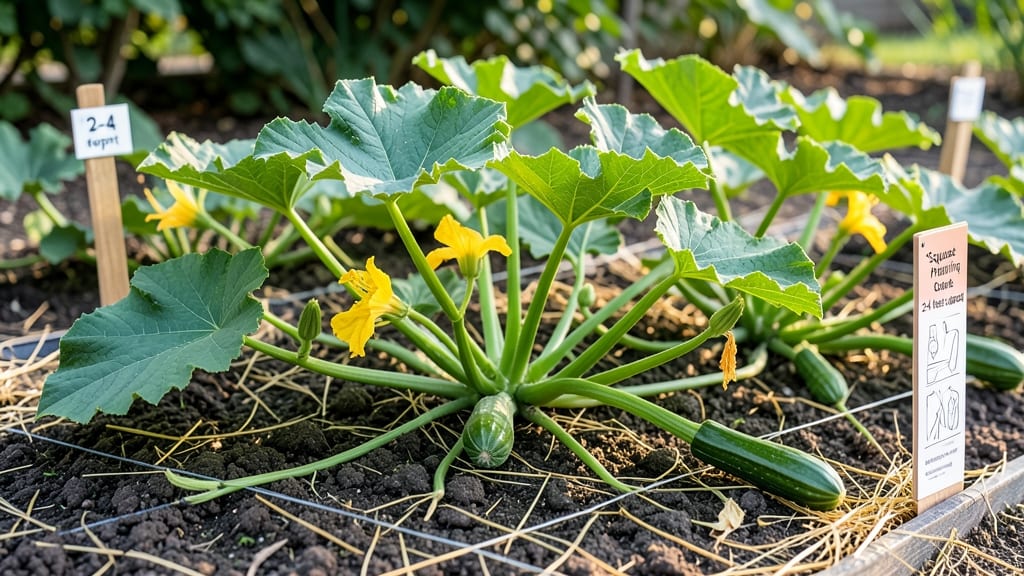 Squash Spacing in Garden: Optimal Distances for Bush vs Vining Types