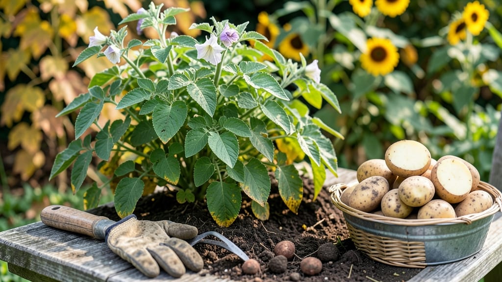When to Pick Potatoes From Garden: Skin Hardness Stem Twist Test