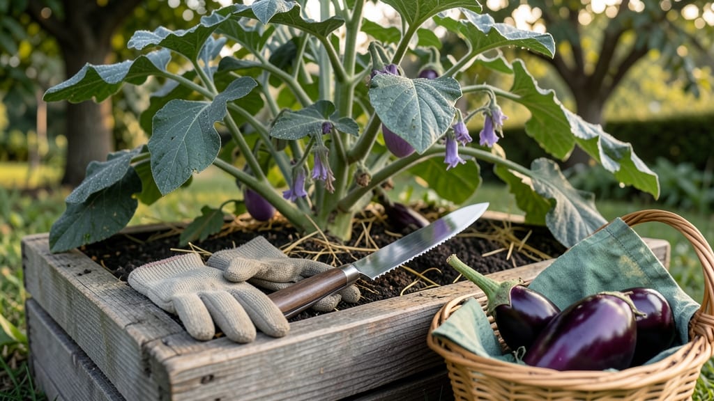 When to Pick Eggplant From Your Garden: Color Shift + Stem Twist Test