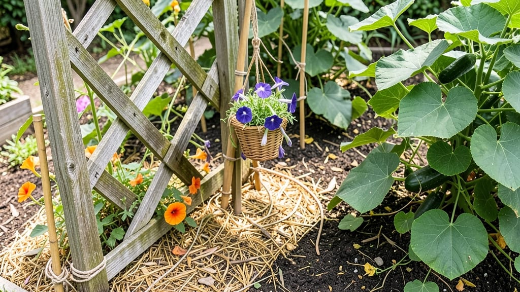 Garden Bed Trellis Ideas: Space-Saving Vertical Designs for Climbing Plants