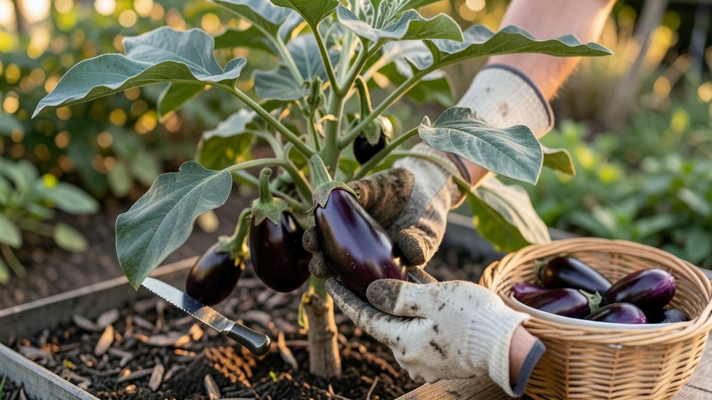 When to Pick Eggplant in Garden: Glossy Skin and Easy Stem Twist Trick